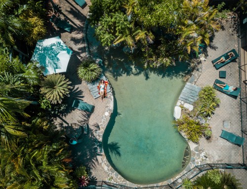 The pool seen by drone